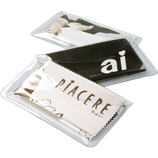 Paño de limpieza de lentes - paño de microfibra de 18 x 18 cm con estuche protector transparente, Imagen 4