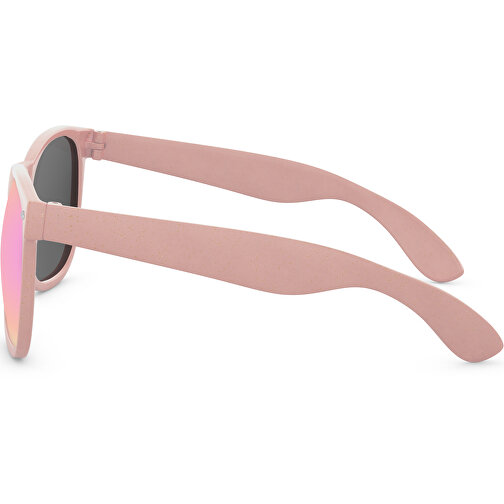 Sunshine Eco Mirror - UV 400 , Promo Effects, verspiegelt pink, Weizenstroh, Kunststoff, 14,50cm x 4,80cm x 15,00cm (Länge x Höhe x Breite), Bild 4