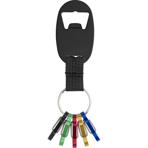 Porte-clés en aluminium avec ouvre-bouteille et mousquetons, Image 1