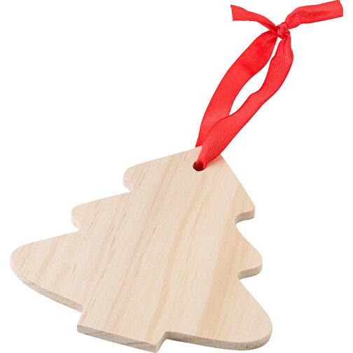 Adorno navideño de árbol de Navidad de madera, Imagen 2