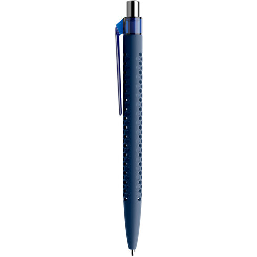 Prodir QS40 Soft Touch PRT Push Kugelschreiber , Prodir, sodalithblau/silber poliert, Kunststoff/Metall, 14,10cm x 1,60cm (Länge x Breite), Bild 2