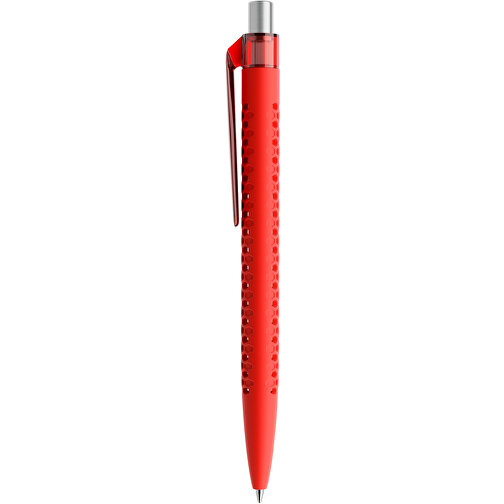 Prodir QS40 Soft Touch PRT Push Kugelschreiber , Prodir, rot/silber satiniert, Kunststoff/Metall, 14,10cm x 1,60cm (Länge x Breite), Bild 2