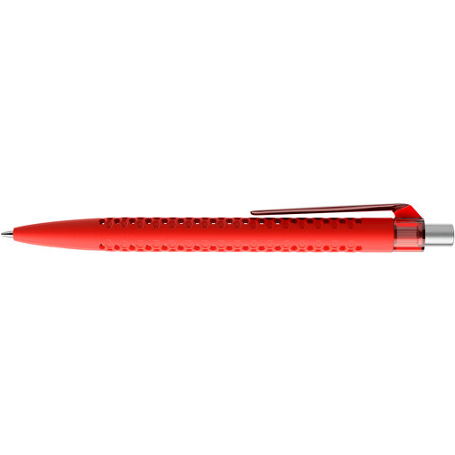 Prodir QS40 Soft Touch PRT Push Kugelschreiber , Prodir, rot/silber satiniert, Kunststoff/Metall, 14,10cm x 1,60cm (Länge x Breite), Bild 5