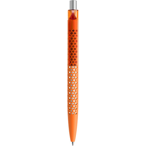 Prodir QS40 Soft Touch PRT Push Kugelschreiber , Prodir, orange/silber satiniert, Kunststoff/Metall, 14,10cm x 1,60cm (Länge x Breite), Bild 1