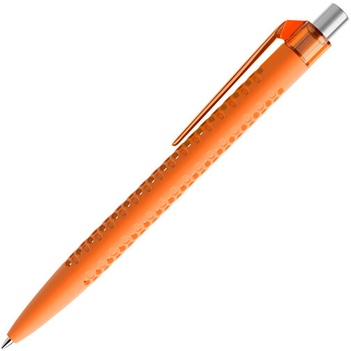 Prodir QS40 Soft Touch PRT Push Kugelschreiber , Prodir, orange/silber satiniert, Kunststoff/Metall, 14,10cm x 1,60cm (Länge x Breite), Bild 4
