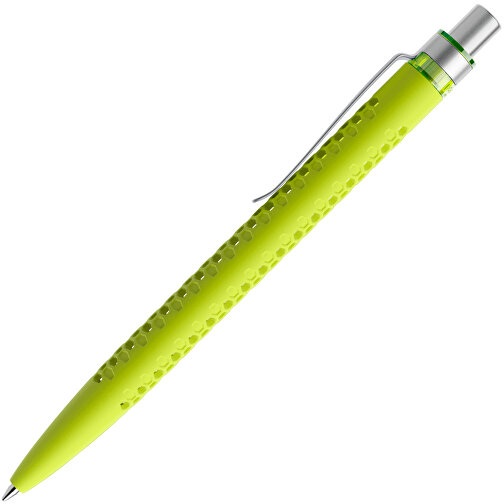 Prodir QS40 Soft Touch PRS Push Kugelschreiber , Prodir, gelbgrün/silber satiniert, Kunststoff/Metall, 14,10cm x 1,60cm (Länge x Breite), Bild 4