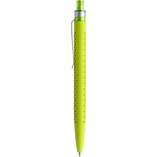 Prodir QS40 Soft Touch PRS Push Kugelschreiber , Prodir, gelbgrün/silber, Kunststoff/Metall, 14,10cm x 1,60cm (Länge x Breite), Bild 2