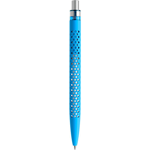 Prodir QS40 Soft Touch PRS Push Kugelschreiber , Prodir, cyanblau/silber satiniert, Kunststoff/Metall, 14,10cm x 1,60cm (Länge x Breite), Bild 3