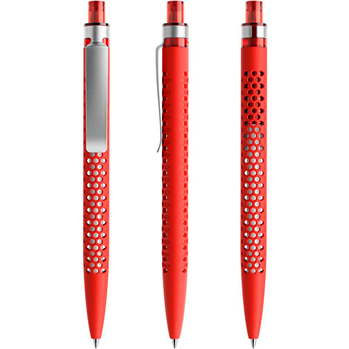 Prodir QS40 Soft Touch PRS Push Kugelschreiber , Prodir, rot/silber, Kunststoff/Metall, 14,10cm x 1,60cm (Länge x Breite), Bild 6