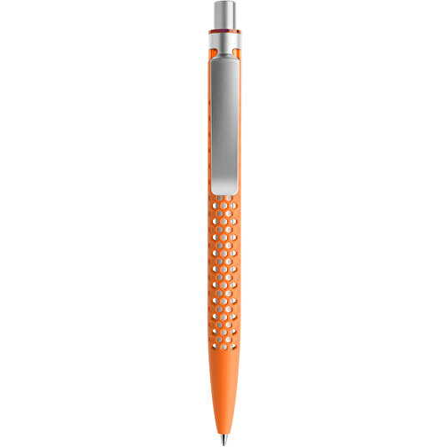 Prodir QS40 Soft Touch PRS Push Kugelschreiber , Prodir, orange/silber satiniert, Kunststoff/Metall, 14,10cm x 1,60cm (Länge x Breite), Bild 1