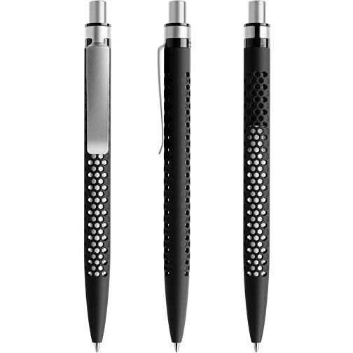 Prodir QS40 Soft Touch PRS Push Kugelschreiber , Prodir, schwarz/silber satiniert, Kunststoff/Metall, 14,10cm x 1,60cm (Länge x Breite), Bild 6