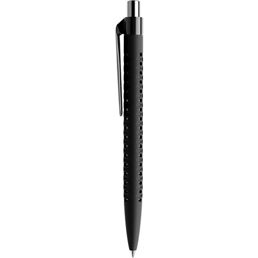 Prodir QS40 Soft Touch PRP Push Kugelschreiber , Prodir, schwarz/silber poliert, Kunststoff/Metall, 14,10cm x 1,60cm (Länge x Breite), Bild 2