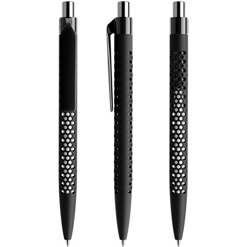 Prodir QS40 Soft Touch PRP Push Kugelschreiber , Prodir, schwarz/silber poliert, Kunststoff/Metall, 14,10cm x 1,60cm (Länge x Breite), Bild 6