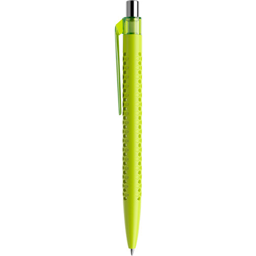 Prodir QS40 PMT Push Kugelschreiber , Prodir, gelbgrün/silber poliert, Kunststoff/Metall, 14,10cm x 1,60cm (Länge x Breite), Bild 2