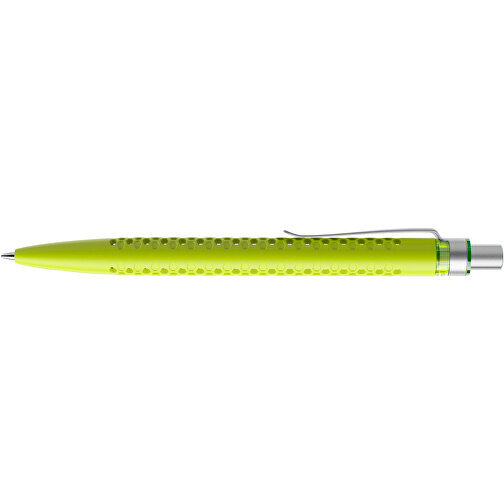 Prodir QS40 PMS Push Kugelschreiber , Prodir, gelbgrün/silber satiniert, Kunststoff/Metall, 14,10cm x 1,60cm (Länge x Breite), Bild 5
