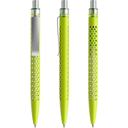 Prodir QS40 PMS Push Kugelschreiber , Prodir, gelbgrün/silber satiniert, Kunststoff/Metall, 14,10cm x 1,60cm (Länge x Breite), Bild 6