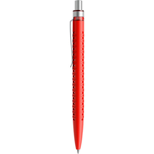 Prodir QS40 PMS Push Kugelschreiber , Prodir, rot/silber satiniert, Kunststoff/Metall, 14,10cm x 1,60cm (Länge x Breite), Bild 2