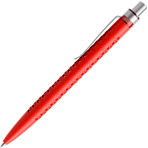 Prodir QS40 PMS Push Kugelschreiber , Prodir, rot/silber satiniert, Kunststoff/Metall, 14,10cm x 1,60cm (Länge x Breite), Bild 4