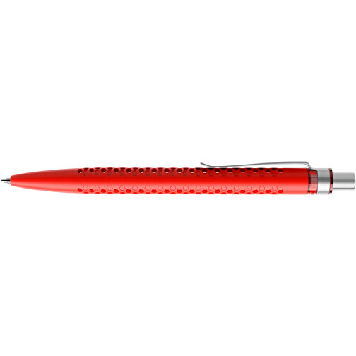 Prodir QS40 PMS Push Kugelschreiber , Prodir, rot/silber satiniert, Kunststoff/Metall, 14,10cm x 1,60cm (Länge x Breite), Bild 5