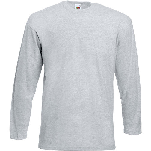 Valueweight Long Sleeve T , Fruit of the Loom, graumeliert, 97 % Baumwolle / 3 % Polyester, 4XL, , Bild 1