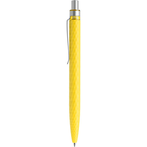 Prodir QS01 Soft Touch PRS Push Kugelschreiber , Prodir, lemon/silber satiniert, Kunststoff/Metall, 14,10cm x 1,60cm (Länge x Breite), Bild 2