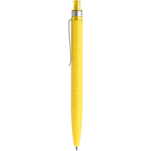Prodir QS01 Soft Touch PRS Push Kugelschreiber , Prodir, lemon/silber, Kunststoff/Metall, 14,10cm x 1,60cm (Länge x Breite), Bild 2