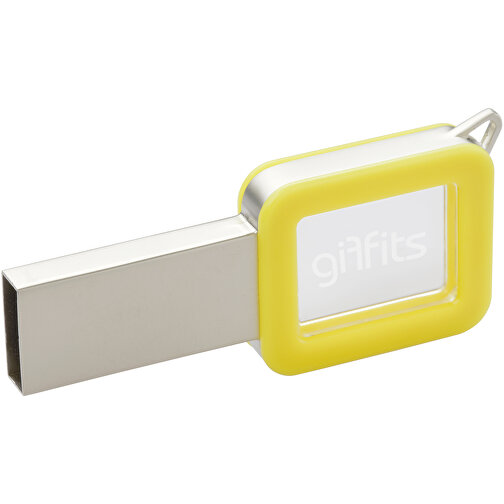 USB-Stick Color Light Up 8GB , Promo Effects MB , gelb MB , 8 GB , Kunststoff MB , 3 - 10 MB/s MB , 6,00cm x 0,10cm x 3,00cm (Länge x Höhe x Breite), Bild 1