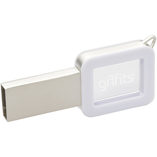 USB-Stick Color Light Up 8GB , Promo Effects MB , weiß MB , 8 GB , Kunststoff MB , 3 - 10 MB/s MB , 6,00cm x 0,10cm x 3,00cm (Länge x Höhe x Breite), Bild 1