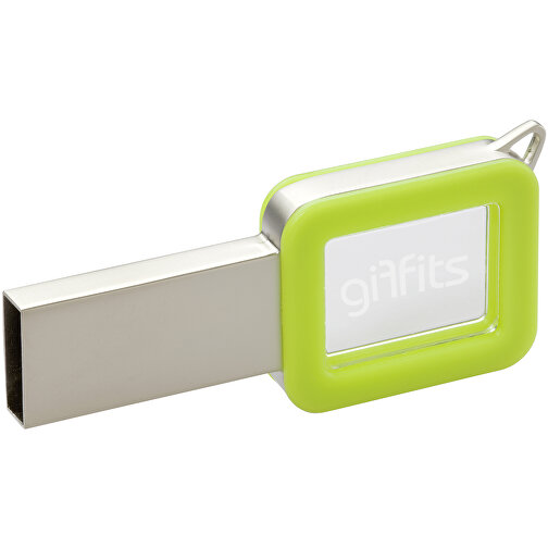 USB-Stick Color Light Up 64GB , Promo Effects MB , grün MB , 65 GB , Kunststoff MB , 3 - 10 MB/s MB , 6,00cm x 0,10cm x 3,00cm (Länge x Höhe x Breite), Bild 1