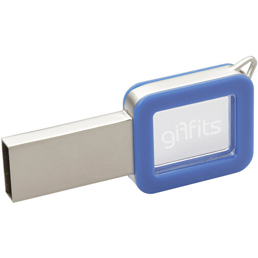 USB-Stick Color Light Up 64GB , Promo Effects MB , blau MB , 65 GB , Kunststoff MB , 3 - 10 MB/s MB , 6,00cm x 0,10cm x 3,00cm (Länge x Höhe x Breite), Bild 1