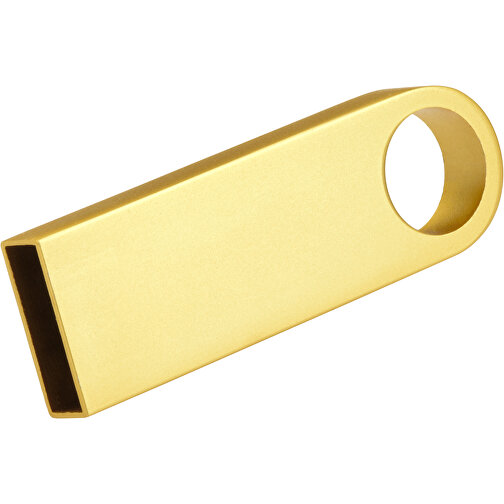 USB Stick Metall 2GB Bunt , Promo Effects MB , gold MB , 2 GB , Metall MB , 3 - 10 MB/s MB , 3,90cm x 0,40cm x 1,20cm (Länge x Höhe x Breite), Bild 1