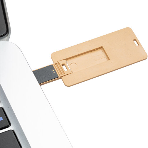 USB-Stick Eco Small 2.0 32GB Mit Verpackung , Promo Effects MB , natur MB , 32 GB , Mais/Kunststoff MB , 3 - 10 MB/s MB , 6,00cm x 0,10cm x 3,00cm (Länge x Höhe x Breite), Bild 7