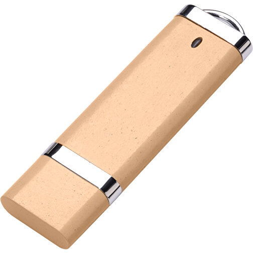 USB-Stick BASIC Eco 2 GB , Promo Effects MB , natur MB , 2 GB , Mais/Kunststoff MB , 3 - 10 MB/s MB , 7,30cm x 0,70cm x 2,00cm (Länge x Höhe x Breite), Bild 1
