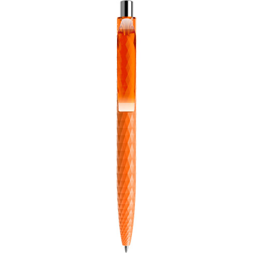 Prodir QS01 PMT Push Kugelschreiber , Prodir, orange/silber poliert, Kunststoff/Metall, 14,10cm x 1,60cm (Länge x Breite), Bild 1