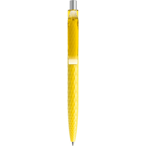 Prodir QS01 PMT Push Kugelschreiber , Prodir, lemon/silber satiniert, Kunststoff/Metall, 14,10cm x 1,60cm (Länge x Breite), Bild 1