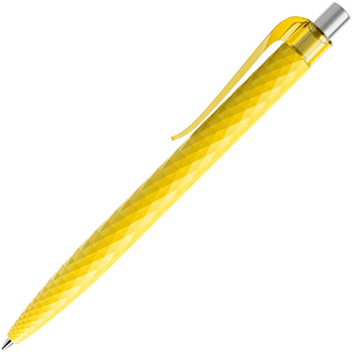 Prodir QS01 PMT Push Kugelschreiber , Prodir, lemon/silber satiniert, Kunststoff/Metall, 14,10cm x 1,60cm (Länge x Breite), Bild 4
