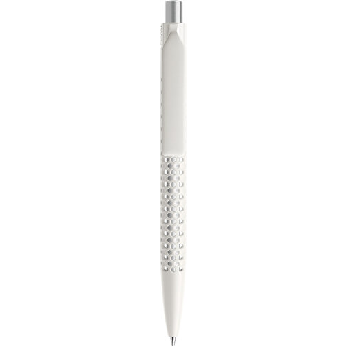Prodir QS40 PMP Push Kugelschreiber , Prodir, weiß/silber satiniert, Kunststoff/Metall, 14,10cm x 1,60cm (Länge x Breite), Bild 1
