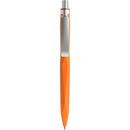 Prodir QS20 Soft Touch PRS Push Kugelschreiber , Prodir, orange / silber satiniert, Kunststoff/Metall, 14,10cm x 1,60cm (Länge x Breite), Bild 1