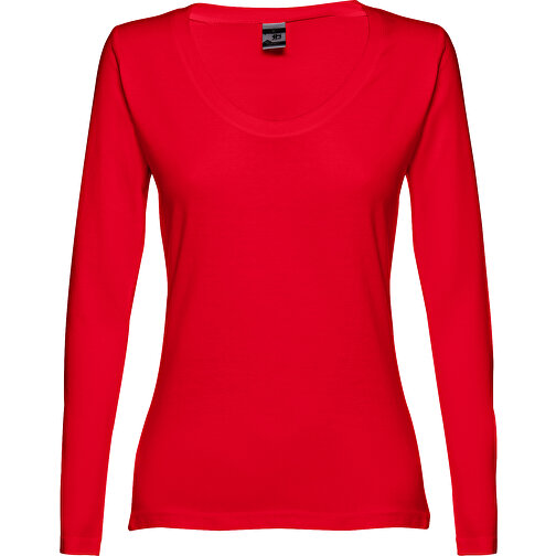 THC BUCHAREST WOMEN. Langärmeliges Tailliertes T-Shirt Für Frauen Aus Baumwolle , rot, 100% Baumwolle, XL, 67,00cm x 48,00cm (Länge x Breite), Bild 1