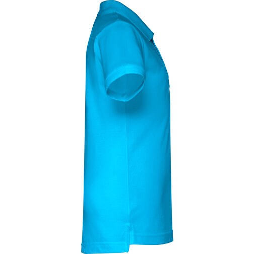 THC ADAM KIDS. Kurzärmeliges Baumwoll-Poloshirt Für Kinder (unisex) , wasserblau, 100% Baumwolle, 6, 51,00cm x 37,00cm (Länge x Breite), Bild 3