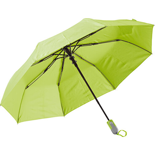 Zusammenfaltbarer 22” Regenschirm Mit Automatischer Öffnung , hellgrün, Pongee PolJater, 32,50cm x 7,00cm x 7,00cm (Länge x Höhe x Breite), Bild 1