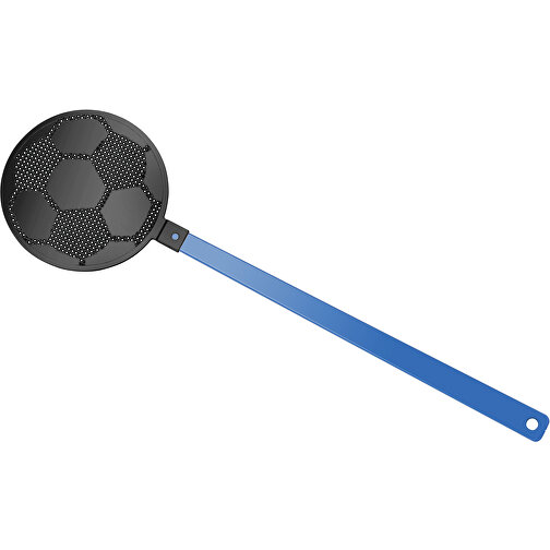 Fliegenklatsche 'Fußball' , blau, schwarz, PE+PS, 42,30cm x 0,50cm x 11,80cm (Länge x Höhe x Breite), Bild 1