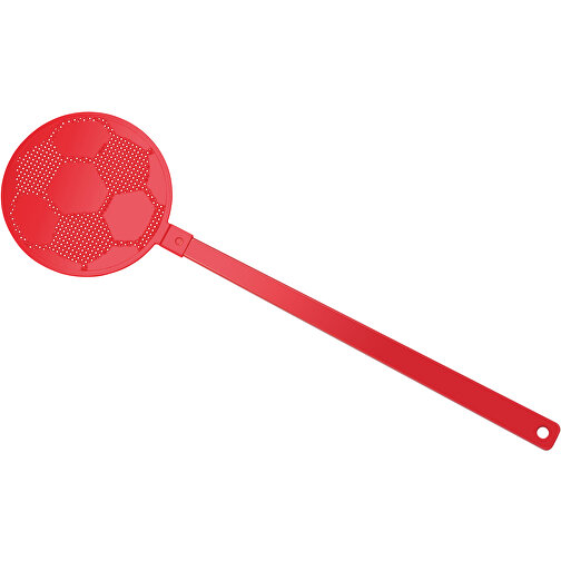 Fliegenklatsche 'Fussball' , rot, rot, PE+PS, 42,30cm x 0,50cm x 11,80cm (Länge x Höhe x Breite), Bild 1