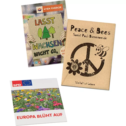 Fröpåsar återvunnet papper sommarblommor, Bild 3
