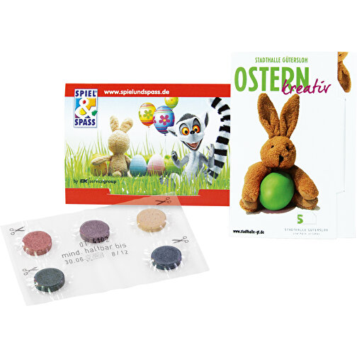 Etui avec pastilles colorantes pour œuf de Pâques - avec impression numérique, Image 1