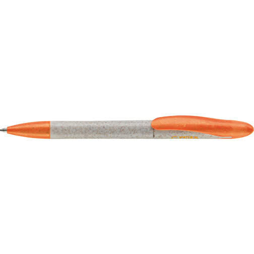 Kugelschreiber Speedy Eco , beige / orange, Weizenstroh & ABS, 14,30cm (Länge), Bild 3