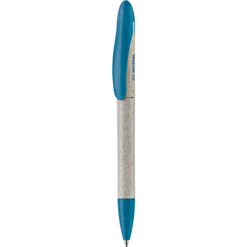Kugelschreiber Speedy Eco , beige / blau, Weizenstroh & ABS, 14,30cm (Länge), Bild 1
