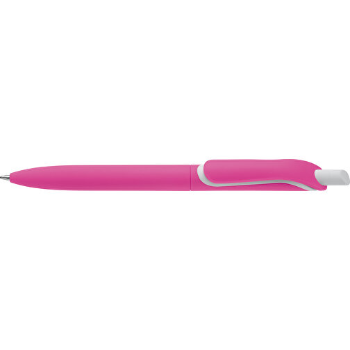 Kugelschreiber Click-Shadow Soft-Touch Hergestellt In Deutschland , rosa, ABS, 14,30cm (Länge), Bild 3