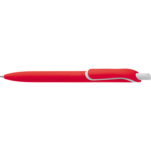 Kugelschreiber Click-Shadow Soft-Touch Hergestellt In Deutschland , rot, ABS, 14,30cm (Länge), Bild 3