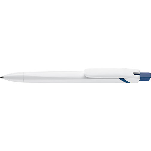 Kugelschreiber SpaceLab , weiß / dunkelblau, ABS, 14,50cm (Länge), Bild 3
